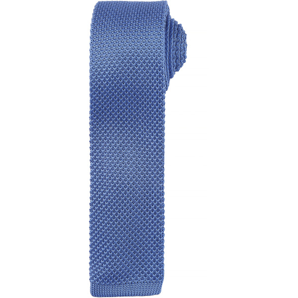 SLIM KNITTED TIE Mid Blue One Size