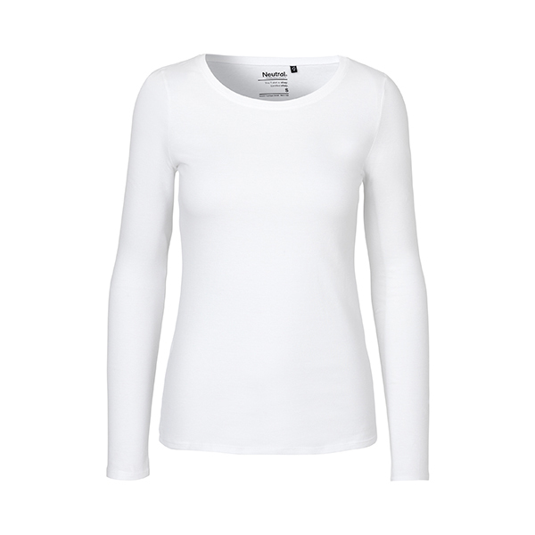Neutral ladies long sleeve shirt-White-XS