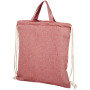Pheebs 150 g/m² recycled drawstring bag 6L - Heather red