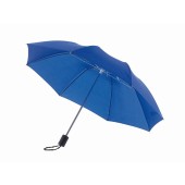 Opvouwbare, uit 2 secties bestaande manueel te openen paraplu REGULAR blauw