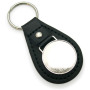Leather Key Fob with Round Emblem
