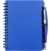 PU notitieboek met balpen blauw