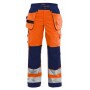Dames High Vis werkbroek met gereedschapzakken