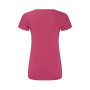 Kleuren Dames T-Shirt Iconic V-Neck - FUCSI - XS