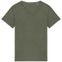 Ecologisch verwassen dames-T-shirt Washed Organic Khaki S