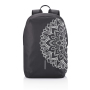 Bobby Soft "Art", anti-diefstal rugzak, zwart, wit