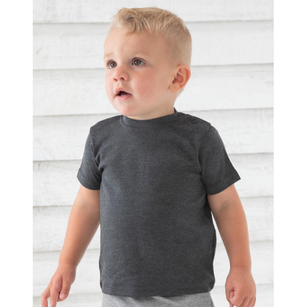 Baby T-Shirt - Charcoal Grey Melange Organic - 3-6