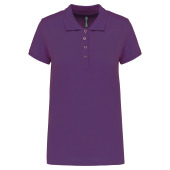 Ladies’ short-sleeved piqué polo shirt Purple L