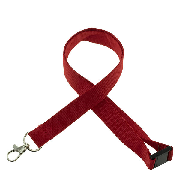 Onbedrukt Keycord met safety clip - rood
