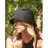 Organic Cotton Bucket Hat - Black - S/M (58cm)