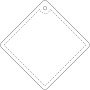 RFX™ H-09 kleine reflecterende pvc hanger met diamant - Neongeel