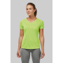 Dames sport-t-shirt V-hals Lime XL
