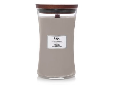 Woodwick Hourglass Large Geurkaars - Fireside Woodwick Hourglass Large Geurkaars - Fireside