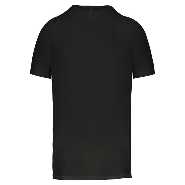 Gerecycled herensport-T-shirt met ronde hals Black XS