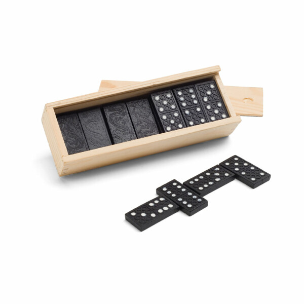 MIGUEL. Domino spel in houten doos met deksel