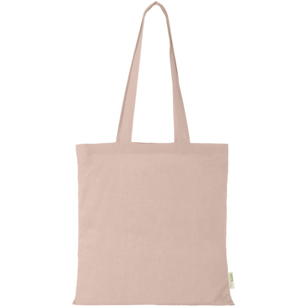 Orissa 100 g/m² GOTS organic cotton tote bag 7L - Pale blush pink