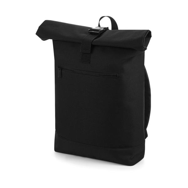 Roll-Top Backpack - Black - One Size