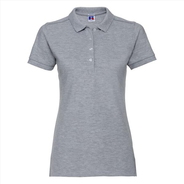 RUS Ladies Fitted Stretch Polo, Light Oxford, XXL