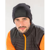 Recycled Double Knit Printers Beanie - Black - One Size