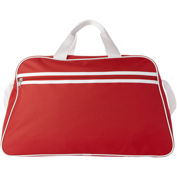 San Jose 2-stripe sports duffel bag 30L - Red/White