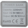 WS101B 2200/2600 mAh powerbank - Zilver - 2600mAh