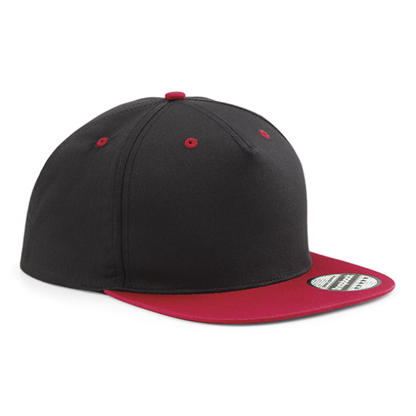 5 Panel Contrast Snapback - Black/Classic Red - One Size