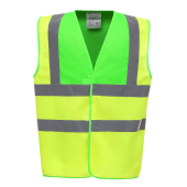 Signalisatievest met 2 Banden & Bretels Lime / Hi Vis Yellow S