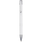 Moneta aluminium balpen (blauwe inkt) - Wit
