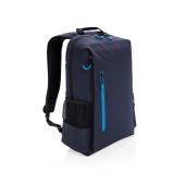 Lima 15" PVC vrije laptop rugzak met RFID & USB, donkerblauw