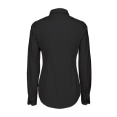 Black Tie LSL/women Poplin Shirt - Black