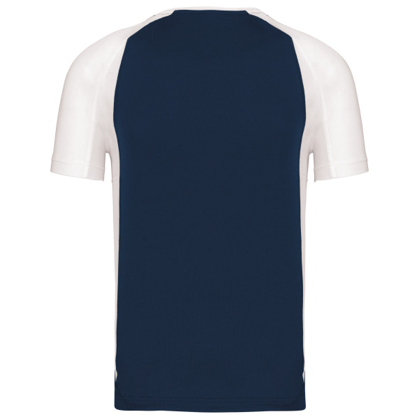 Tweekleurig sport-t-shirt unisex Sporty Navy / White 4XL