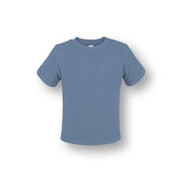Biologisch kinder t-shirt korte mouw-Baby blauw-62/68