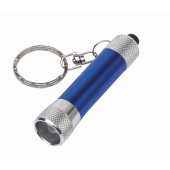 Aluminium sleutelhanger FLARE - blauw, zilver