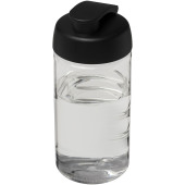 H2O Active® Bop 500 ml sportfles met flipcapdeksel - Transparant/Zwart