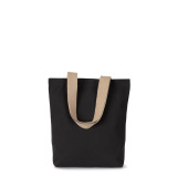 Gerecyclede shopper met platte bodem Black Night / Hemp One Size