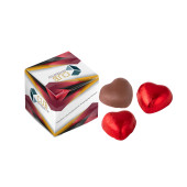 Doosje met 3 choco hartjes Doosje met 3 choco hartjes