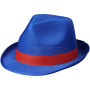 Trilby hoed met lint - Blauw/Rood