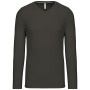 T-shirt V-hals lange mouwen Dark Grey XL