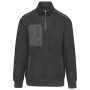 Eco-friendly fleece met ritskraag unisex Dark Grey 5XL