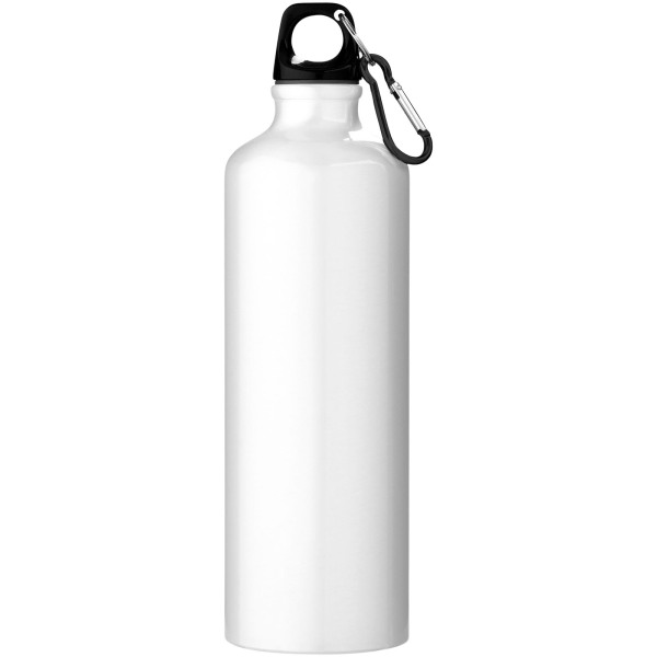 Oregon 770 ml aluminium water bottle with carabiner - White