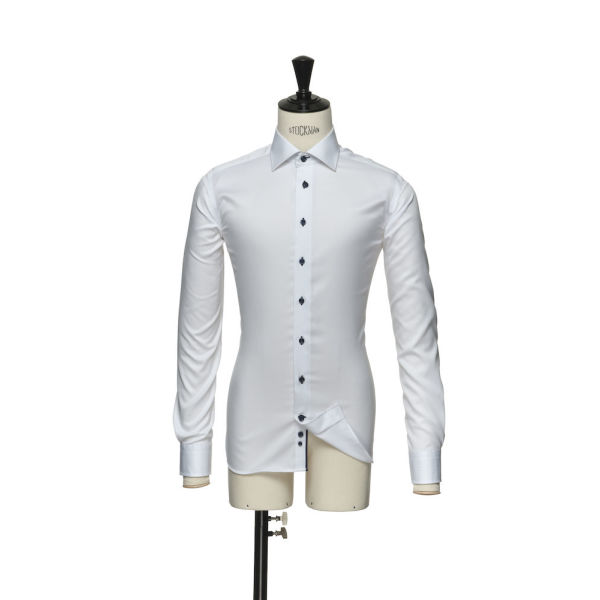 J.H&F Red Bow 20 Slim fit shirt White/Navy L