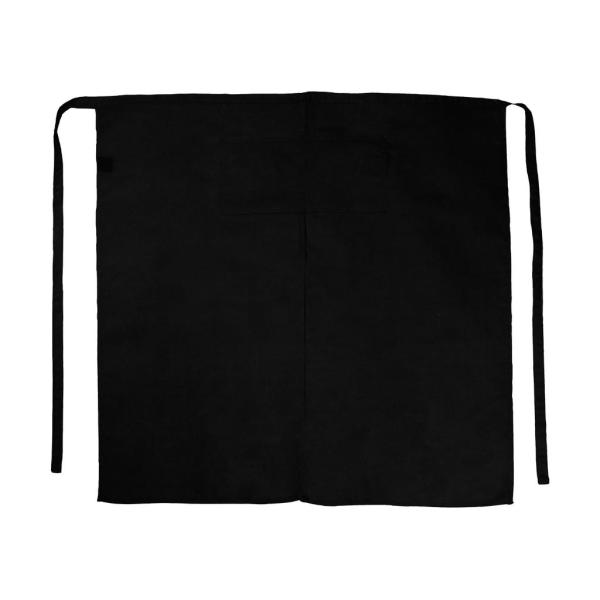 BERLIN Long Bistro Apron with Vent and Pocket - Black - One Size