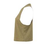 Bella Ladies Racer Back Cropped Tank Top, Heather Olive Green, S, Bella+Canvas