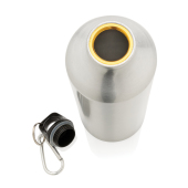 XL aluminum sportfles met karabijnhaak, zilver