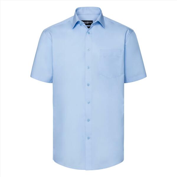 Men's S/S Tailored Coolmax® Shirt, Light Blue, 3XL, RUS