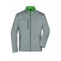 Men's Softshell Jacket - dark-melange/green - S