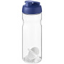 H2O Active® Base 650 ml sportfles met shaker bal - Blauw/Transparant