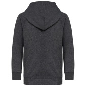 Kinder fleece hoodie met rits Dark Grey Heather 12/14 jaar