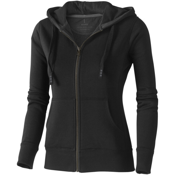 Arora women's full zip hoodie - Solid black - XXL