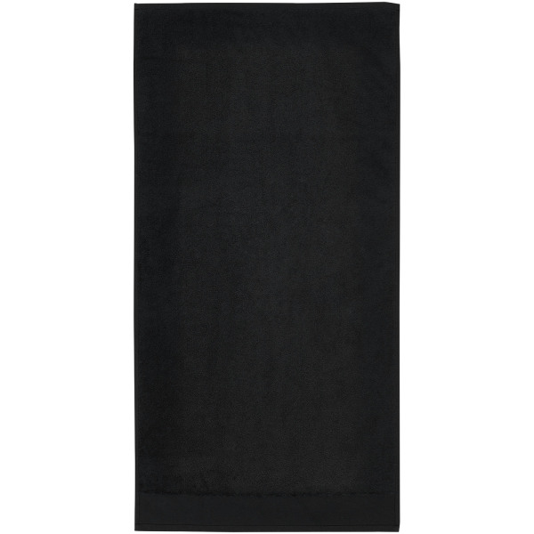 Nora 550 g/m² cotton towel 50x100 cm - Solid black